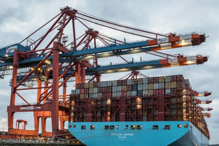 Kühne+Nagel Tracking – Containerfrachtschiff im Hamburger Hafen